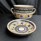 Quimper Keraluc, vintage polychrome earthenware pot or soup tureen circa 1960