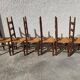 Serie de 6 chaises paillees