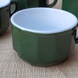 Green ceramic cups