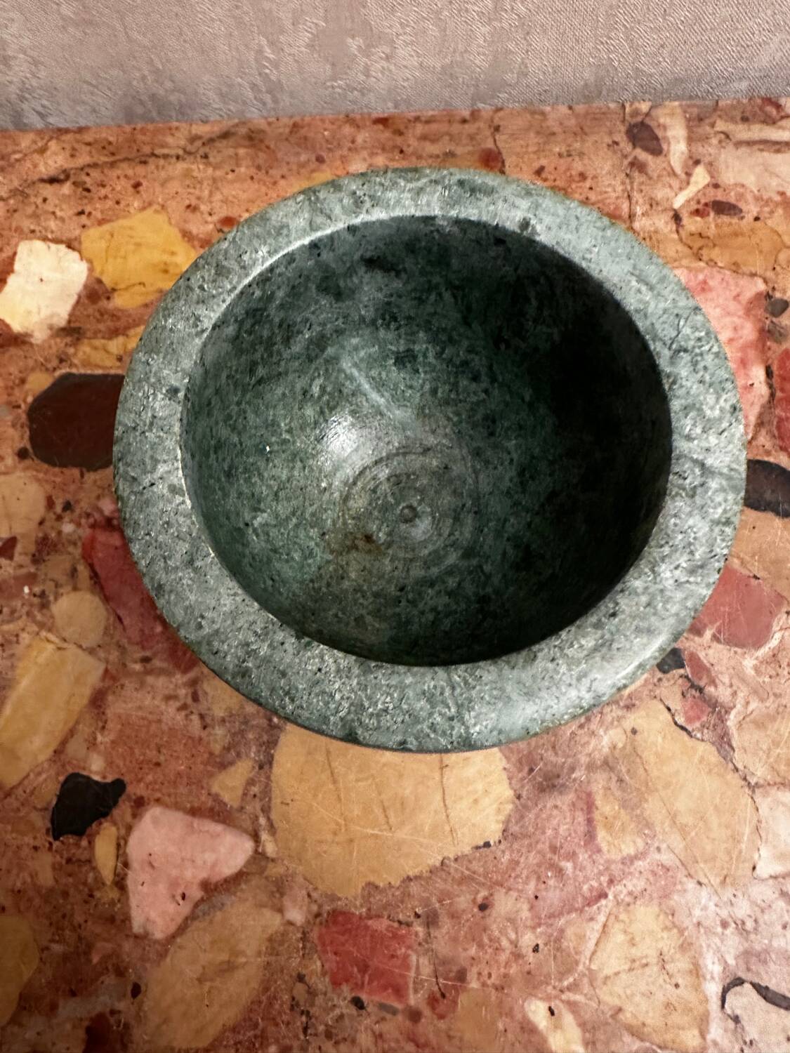 Art Deco period green marble bowl / catchall