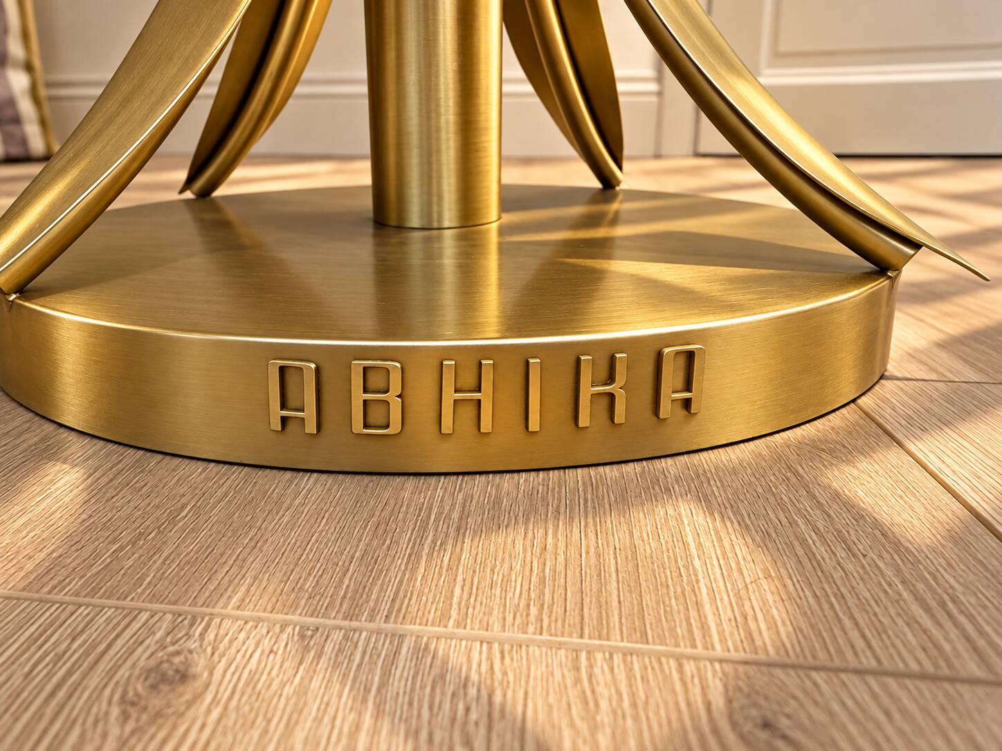 Large palm tree floor lamp in brass – Handmade – New