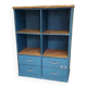 Old workshop furniture four drawers original blue patina