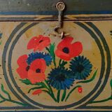 Painted wooden chest