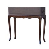 Elegant mid-century teak planter with tray.