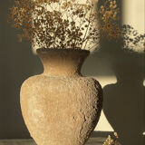 Beige sandy textured vase