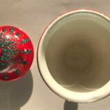 Vintage Italian ceramic lidded vase