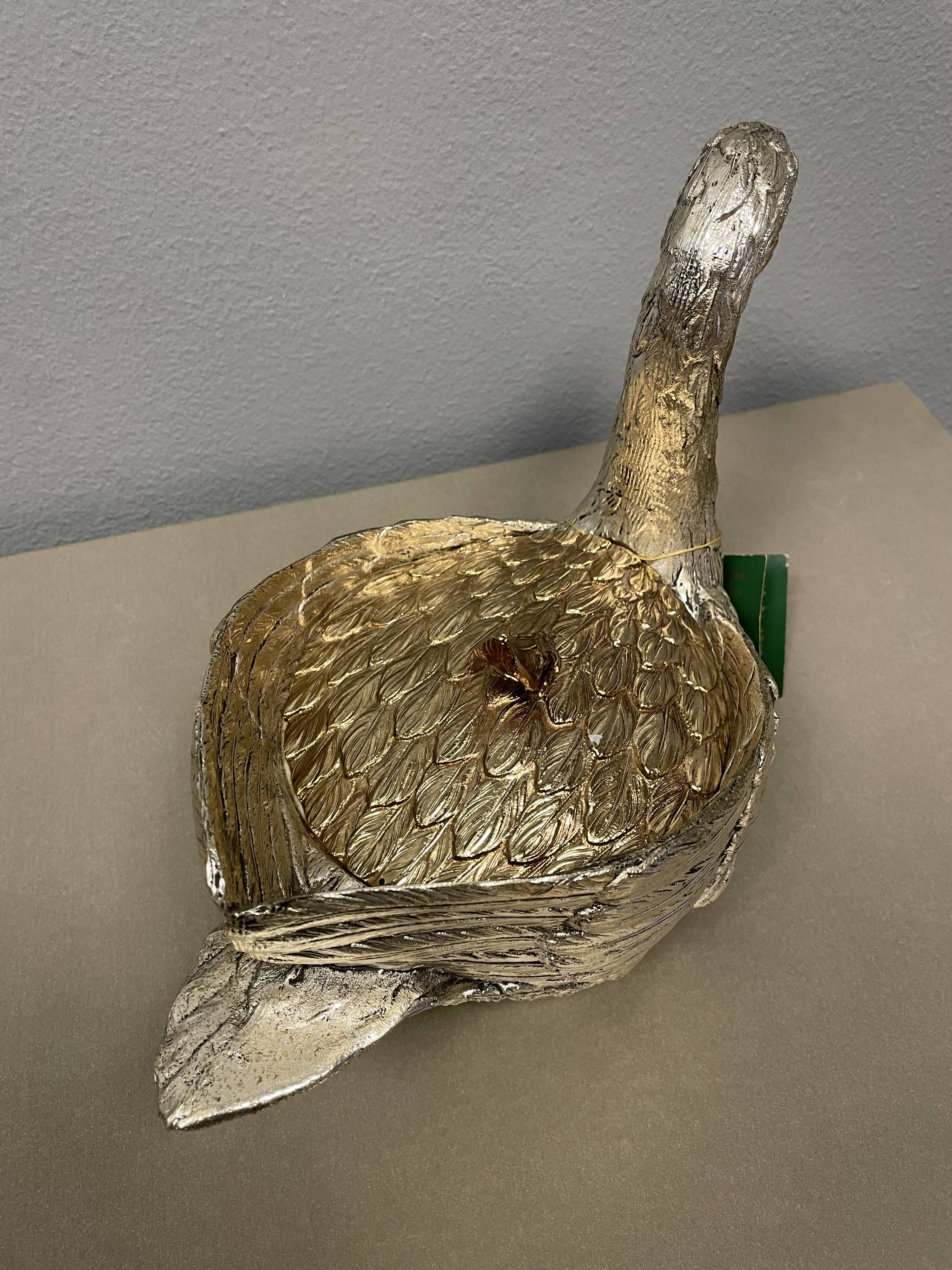 Ice bucket, swan, Mauro Manetti