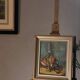 Framed oil on canvas – Still life with lamp, Yvonne Sellier