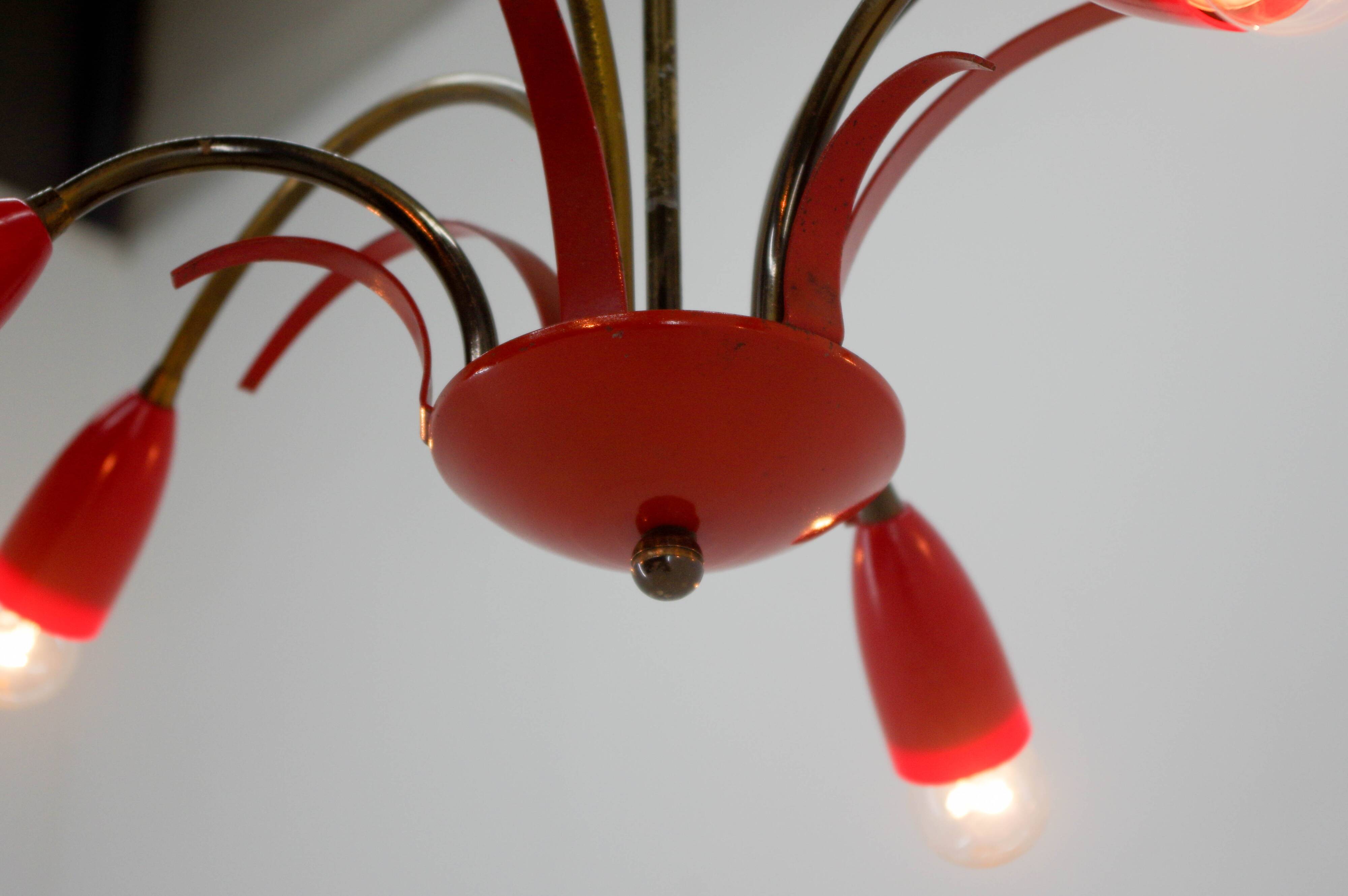 Sputnik design chandelier, Italy 1960s