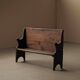 Farm bench in solid wood, Art-Populaire, 19th century