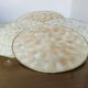 Set of 5 under-plates in mother-of-pearl and brass 70s