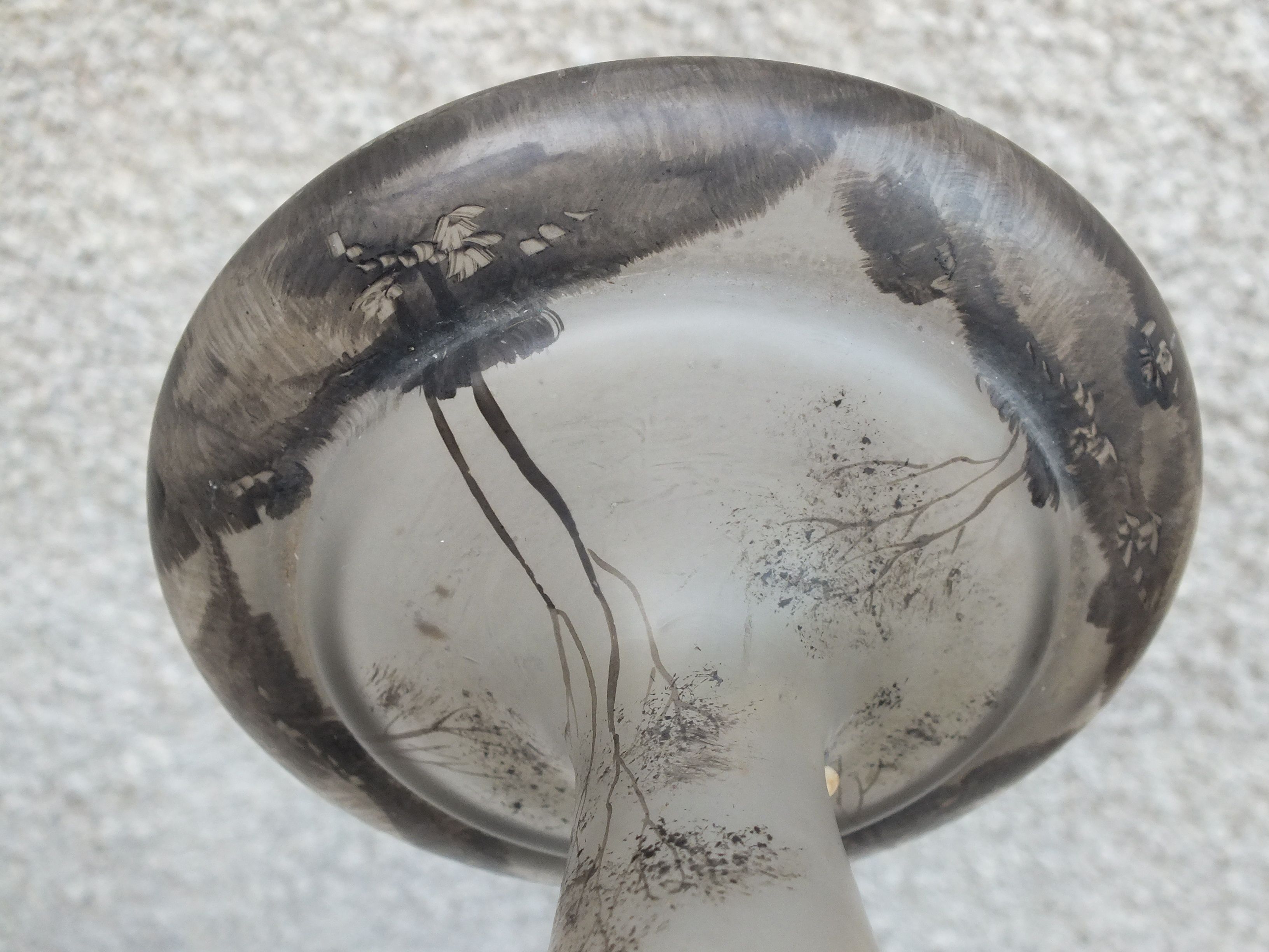 Art Deco lamp foot 20/30s painted glass