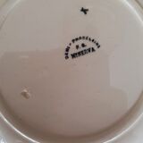 Vintage round half-porcelain dish