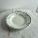 Set of 3 St Amand deep plates with green crown decoration.