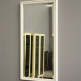 Mirror frame in white painted wood, Giuseppe Restelli Cristani, 1970s, , 119x60 cm