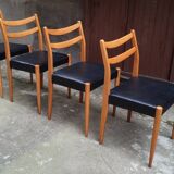 Set of 4 Scandinavian chairs from the 60s