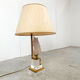 Brass and glass horse head table lamp, 1970s France