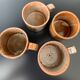 4 tasses en gres