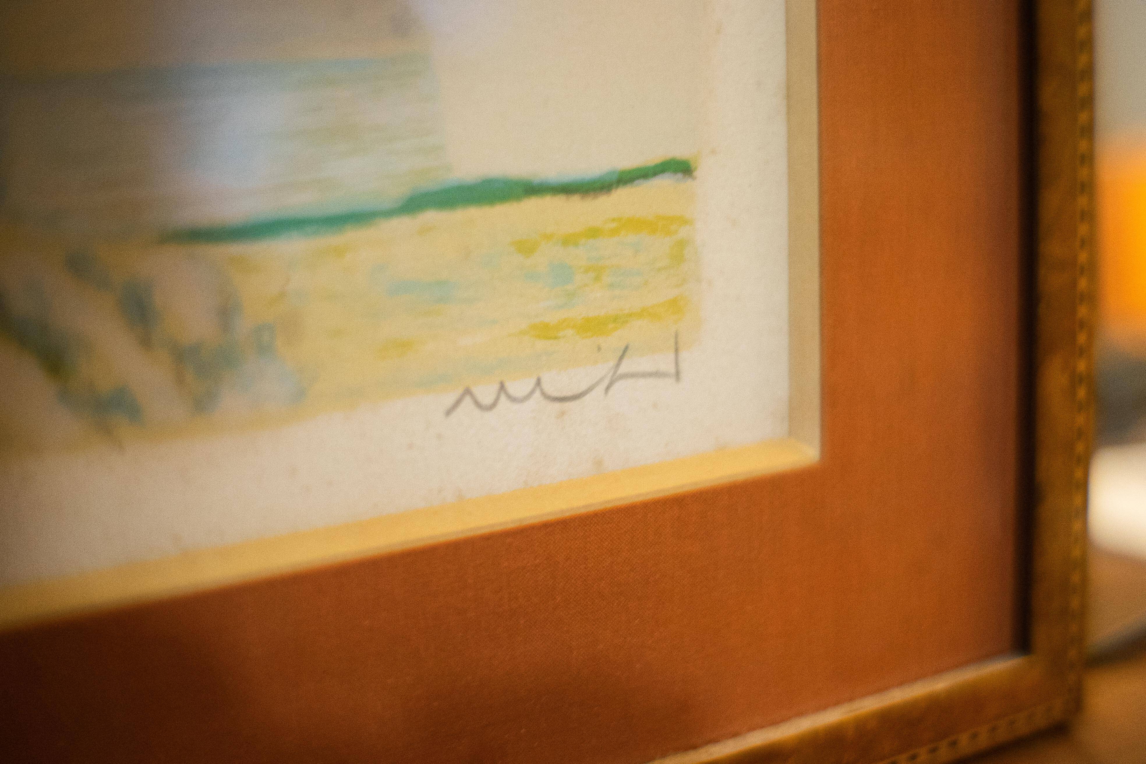 superb lithograph by Roger Muhl Landscape II signed and framed