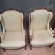 Pair of wingback armchairs in Louis XVI style
