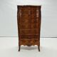 Elegant Louis XV Walnut Chest of Drawers with Marble Top