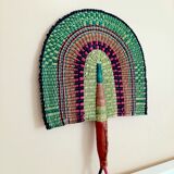 Multicolored African Bolga fan