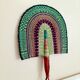 Multicolored African Bolga fan