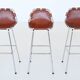 Charlotte Perriand bar stools in leather Les Arcs Ski Resort France 1960
