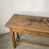 Solid oak work table console 220cm