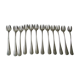 12 oyster forks silver metal Art Nouveau era