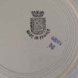 6 assiettes creuses faïence Saint Amand et Hamage blanc/bleu