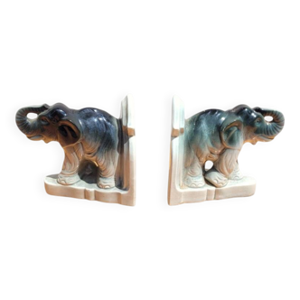 Antique ceramic elephant bookend