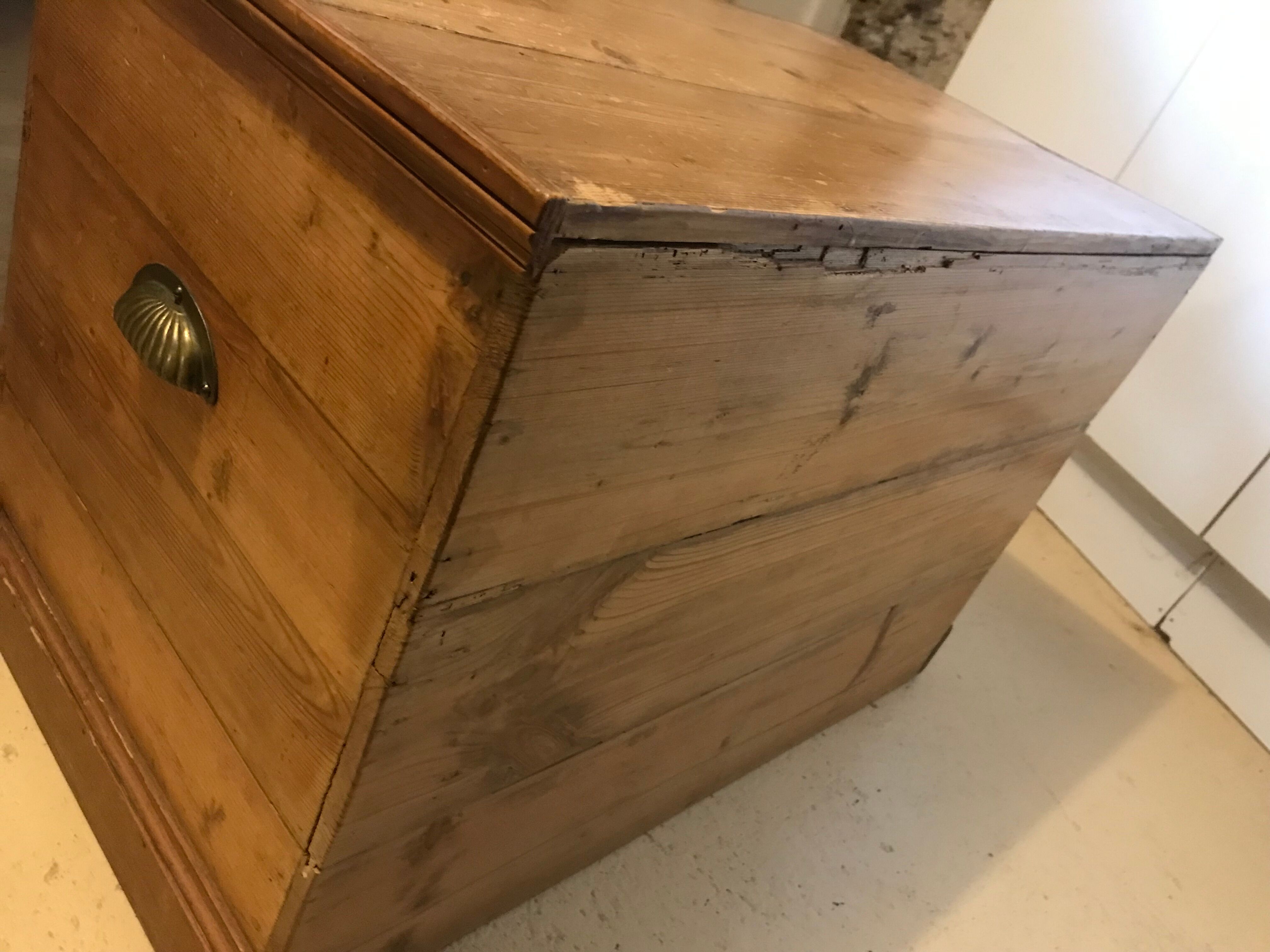 English pine chest