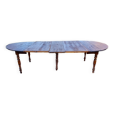 19th century walnut 6 leg table, opening