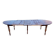19th century walnut 6 leg table, opening