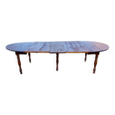 19th century walnut 6 leg table, opening