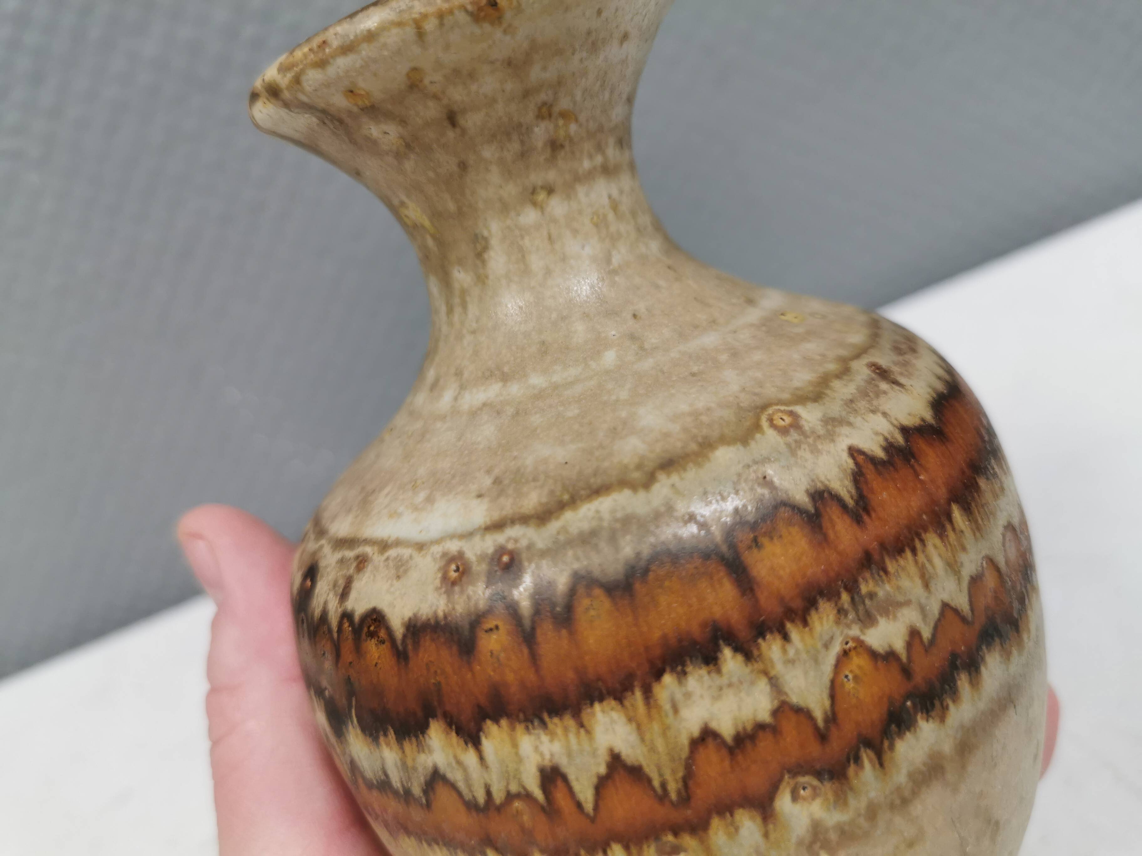 Beautiful vase by HNB in ​​his own workshop 1980s Denmark.