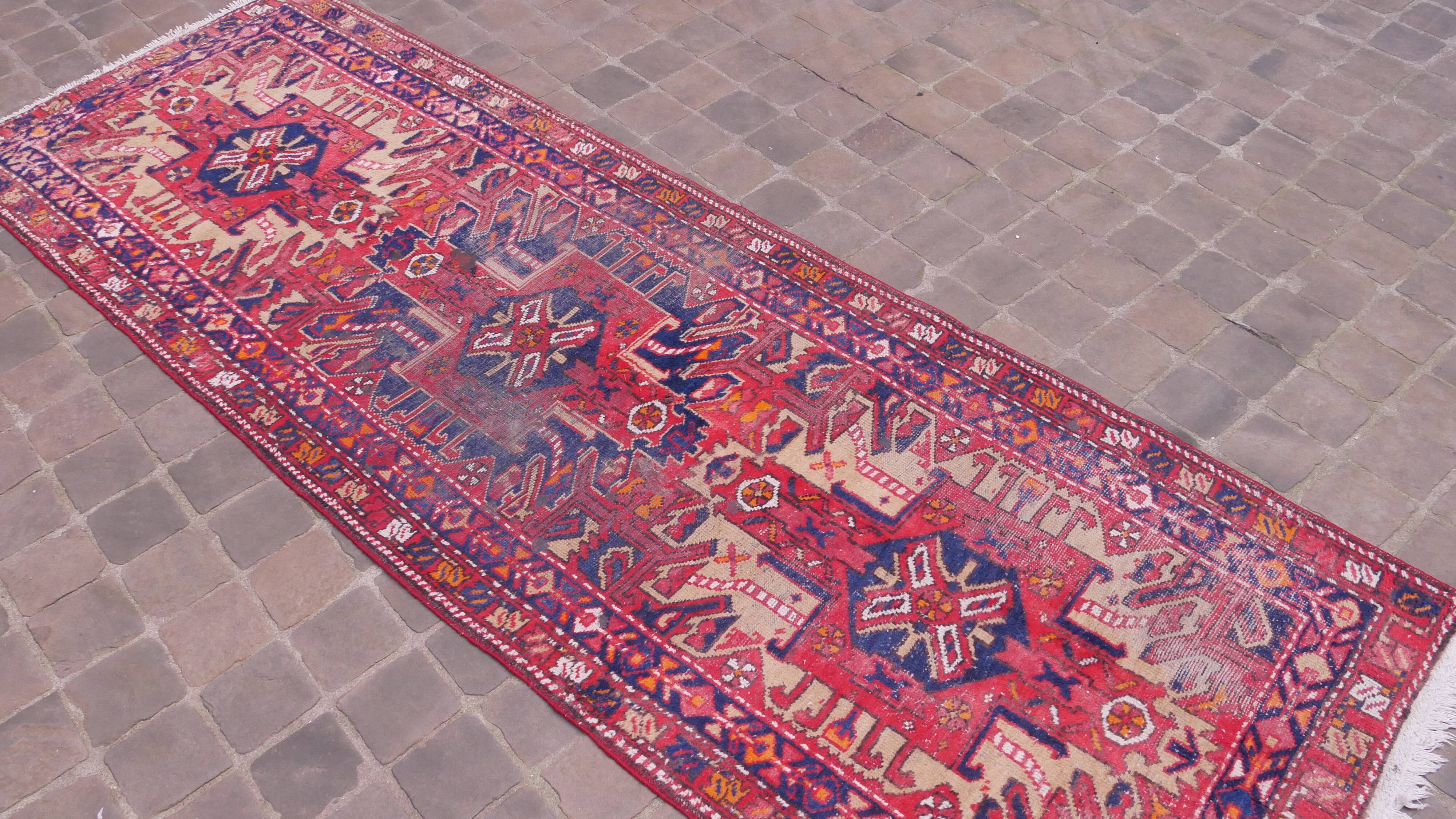 Handmade Oriental carpet of Persian corridor Hamadan