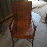 Vintage rattan / osier armchair