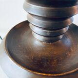 Turned wooden lamp