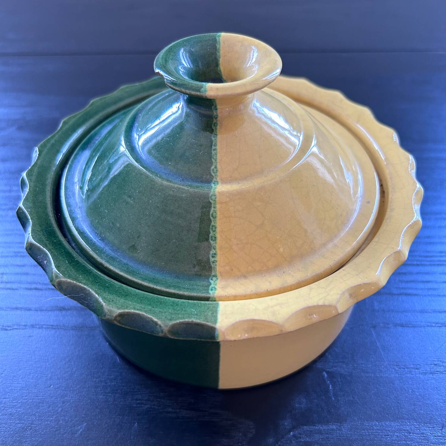 Two-tone yellow and green terrine