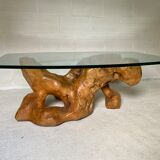 Table basse brutaliste du sculpteur Jean Yves Le Guyader