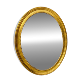 Miroir ovale doré ancien