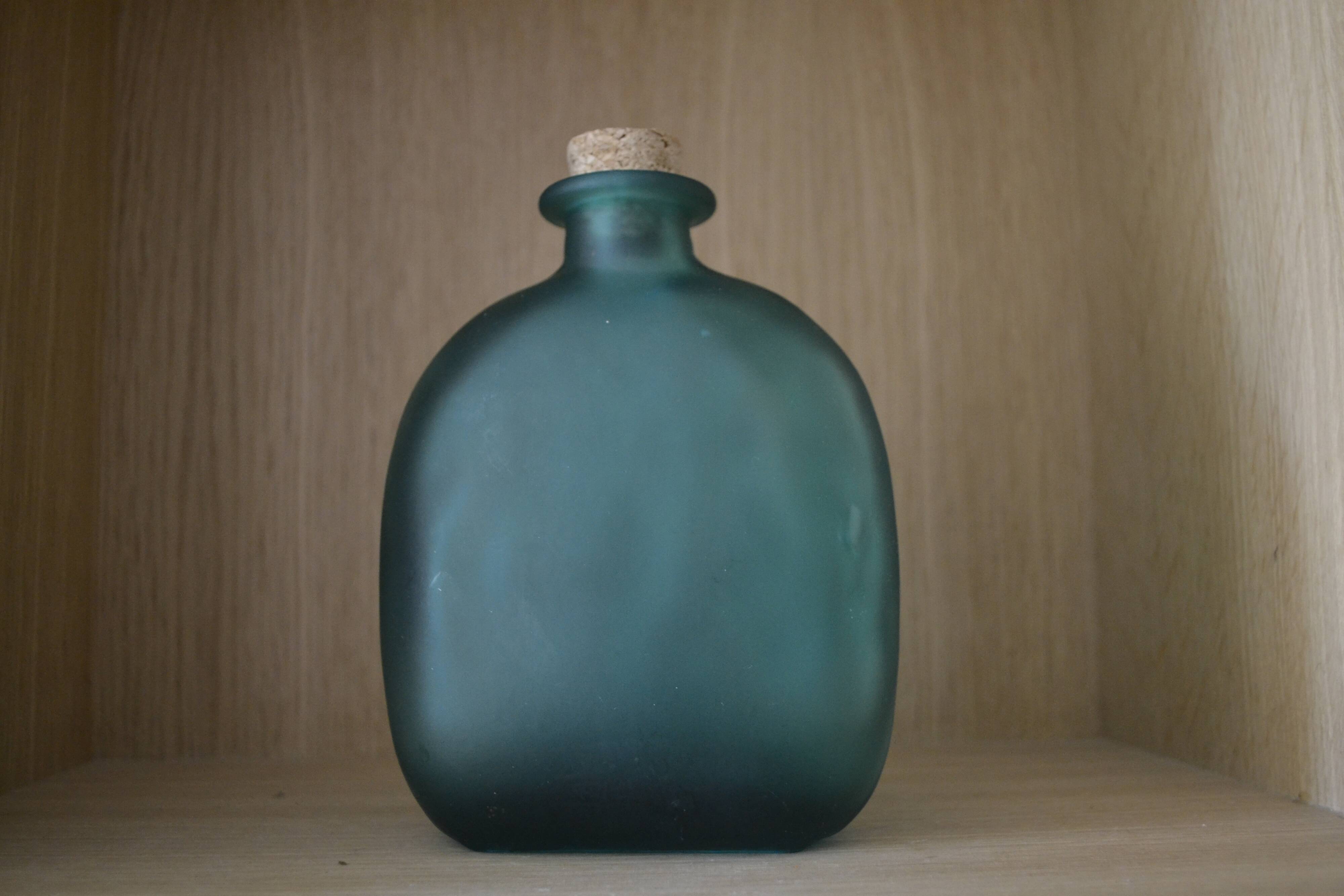 Turquoise blue bottle