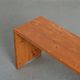 Mountain bench in solid pine, France, circa 1975