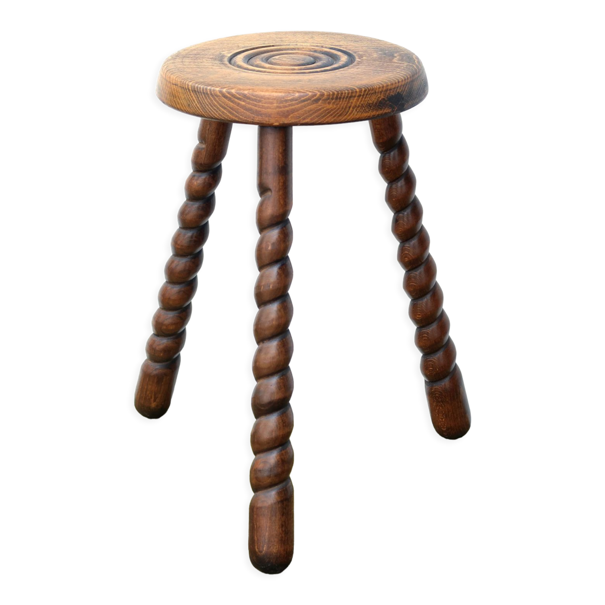 Wooden tripod stool 50s