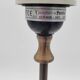 Contemporary wood and brass lamp base