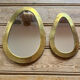 2 brass mirrors