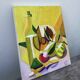 Modern still life, oil on canvas, fruit