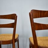 Vintage walnut dining chairs by Mier Topolcany, Czechoslovakia, 1960s, set of 4